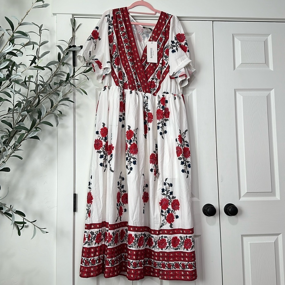 Red Floral Maxi